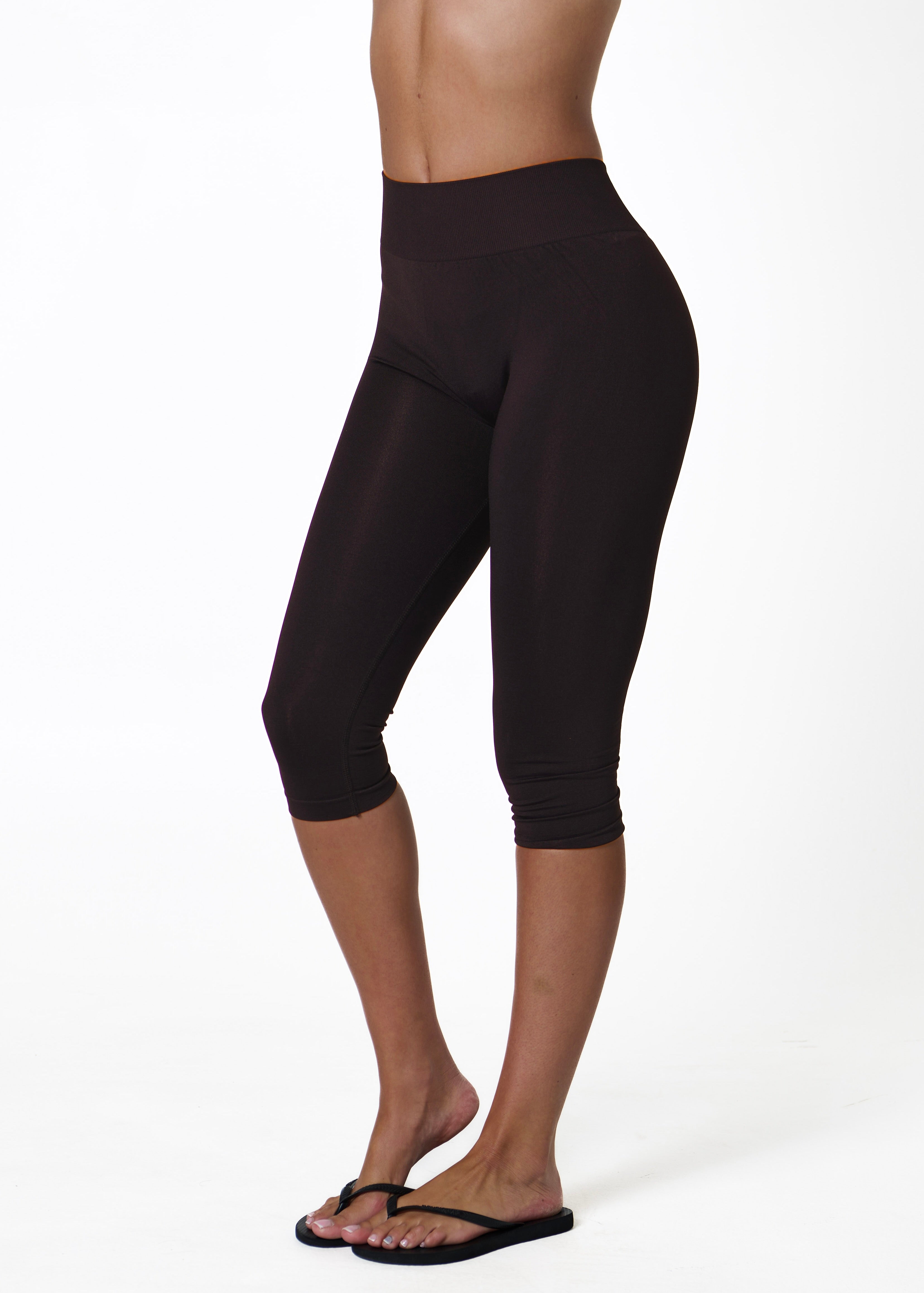 SILHOUETTE SCRUNCH CAPRIS - ESPRESSO