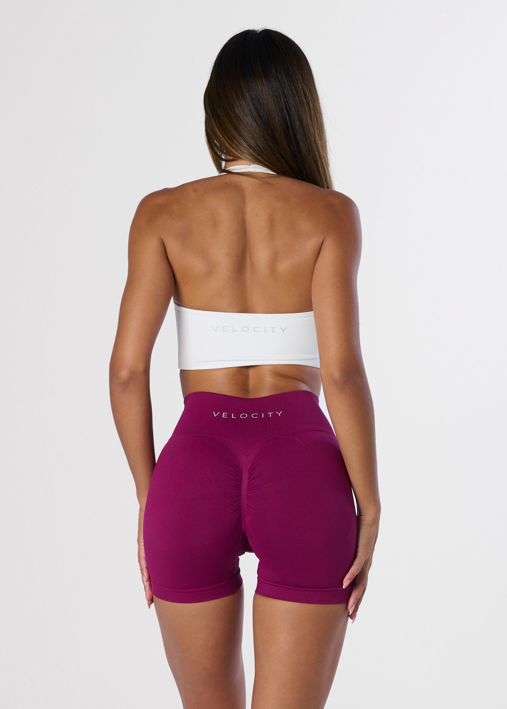 SS HALTER CROP - WHITE