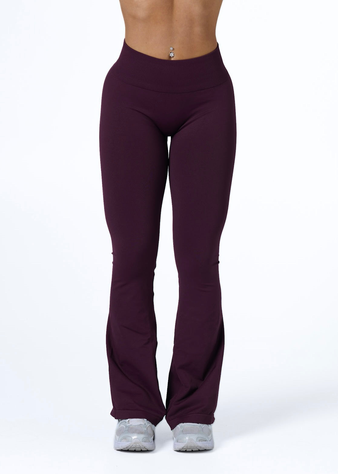 SIGNATURE SCRUNCH FLARES - PLUM