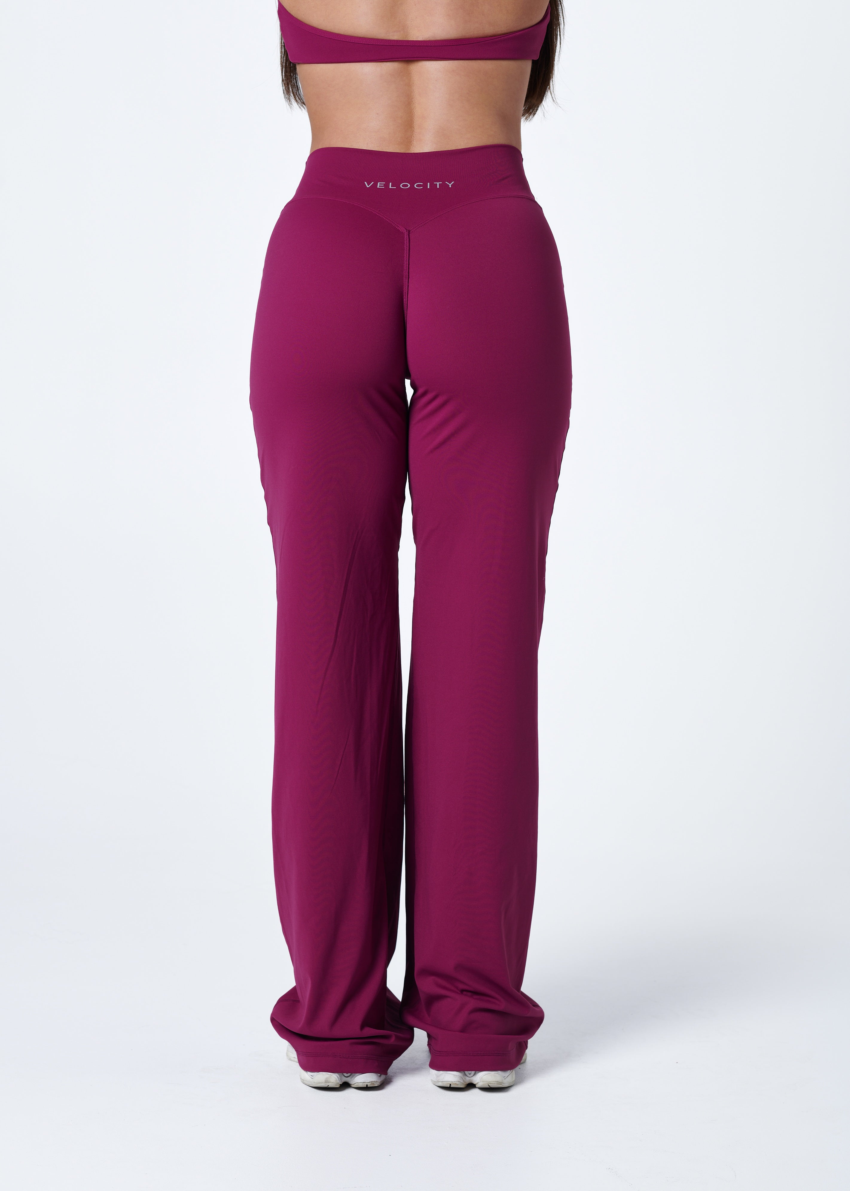 FORM STRAIGHT LEG PANTS - BERRY