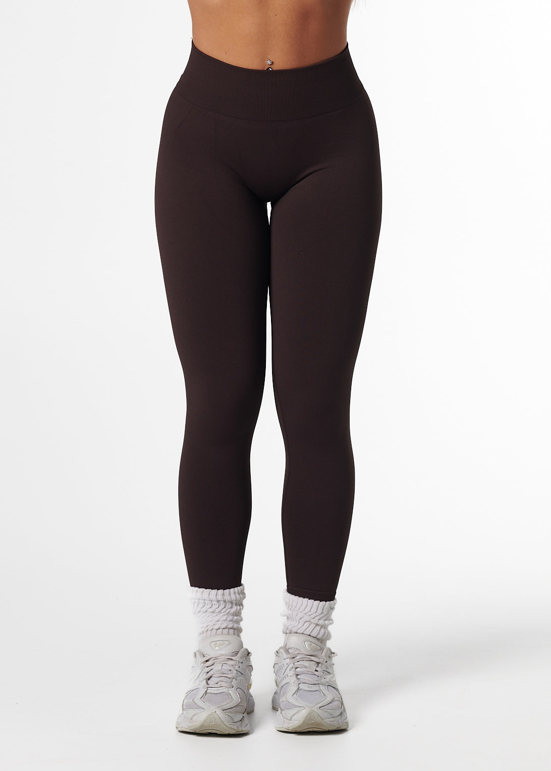 SIGNATURE SCRUNCH LEGGINGS HIGH RISE - ESPRESSO