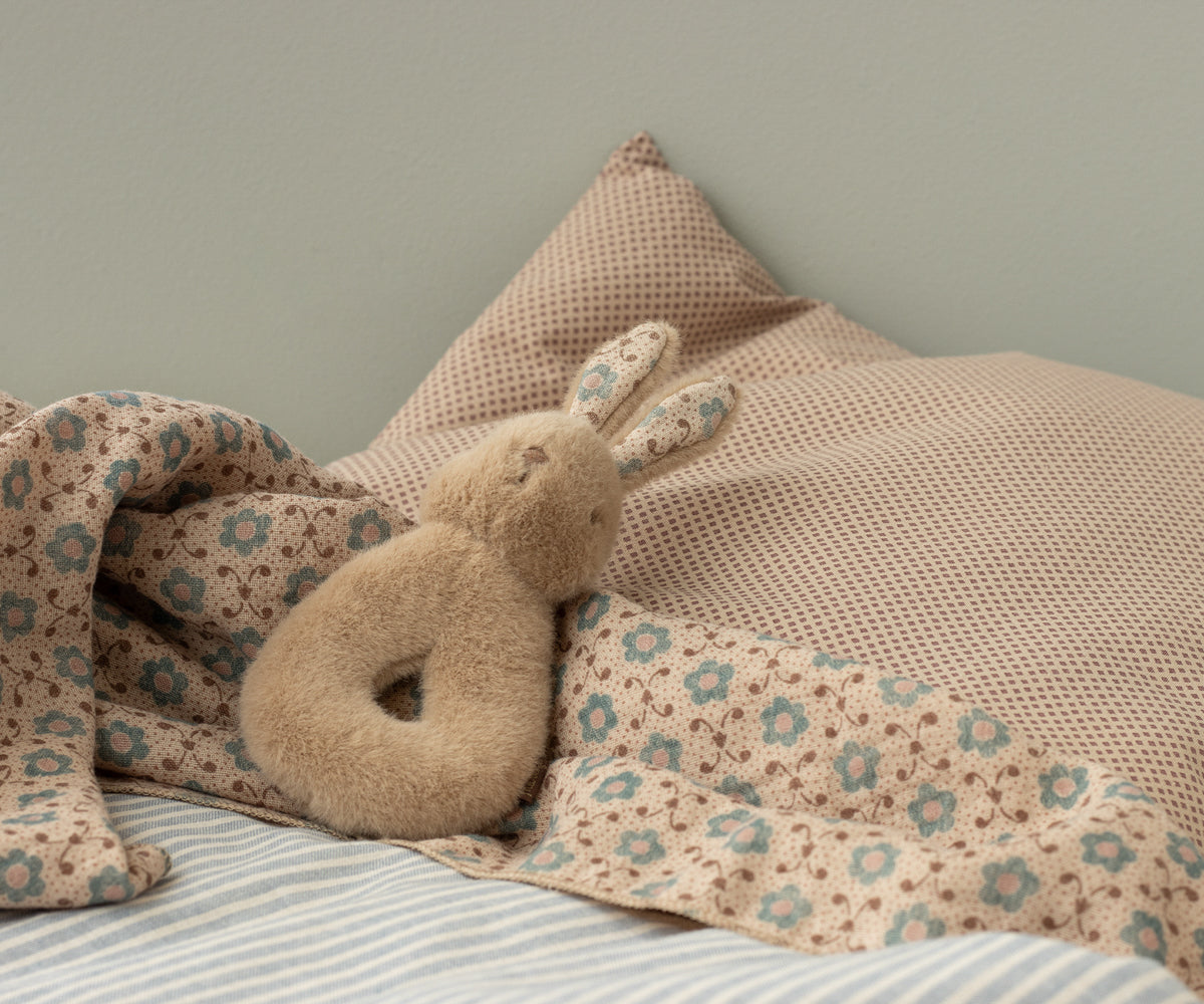 Rabbit Rattle Set-Cream Peach