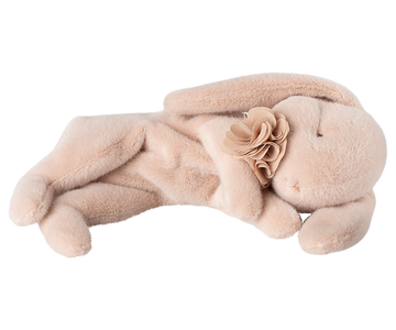 Sleeping bunny plush, Small - Powder