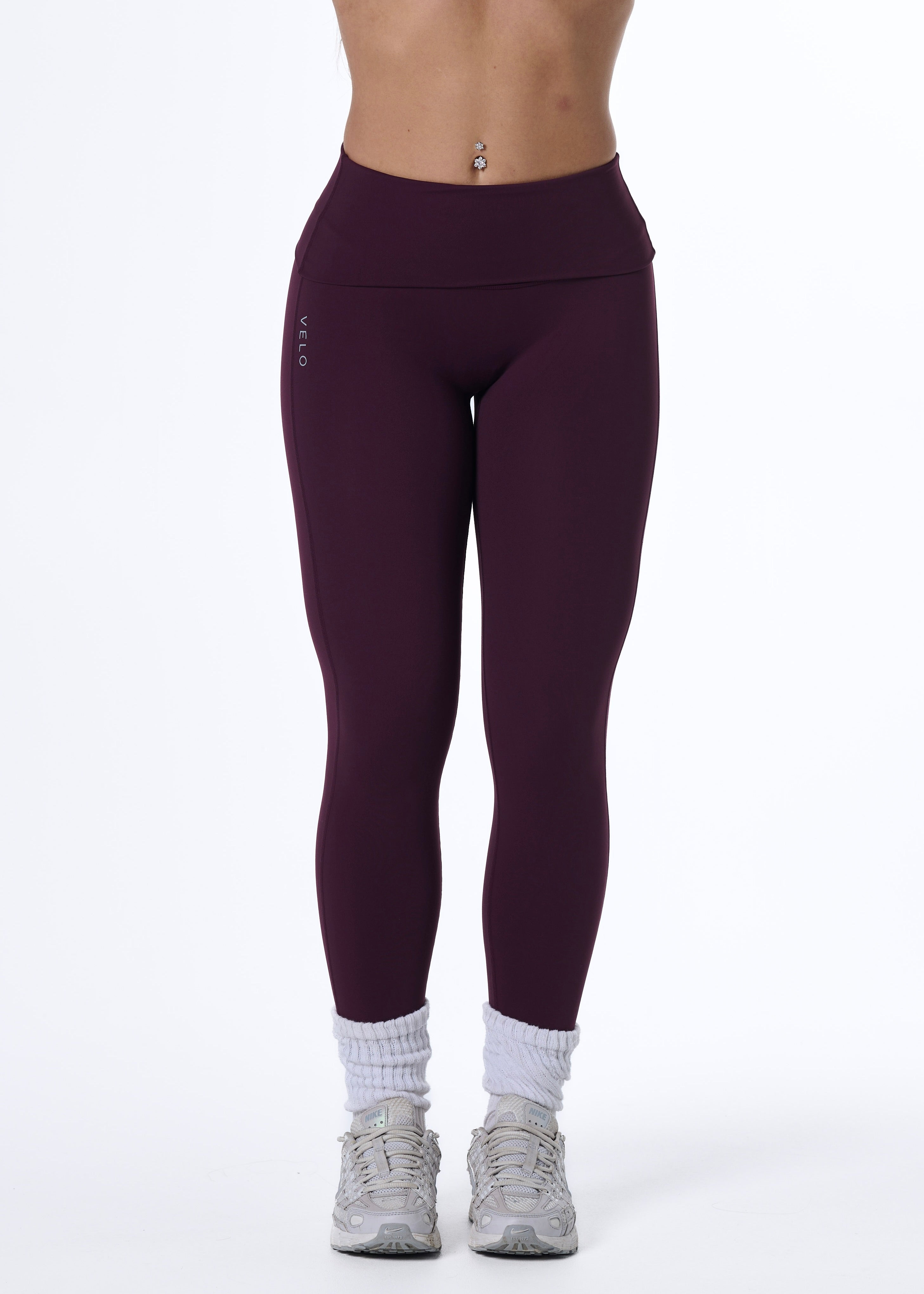 FORM FOLD OVER LEGGINGS - PLUM