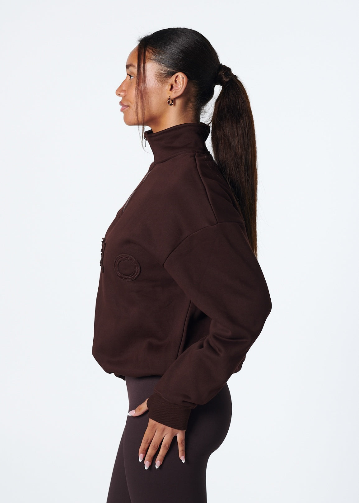 VELO FLEECE QUARTER ZIP - ESPRESSO