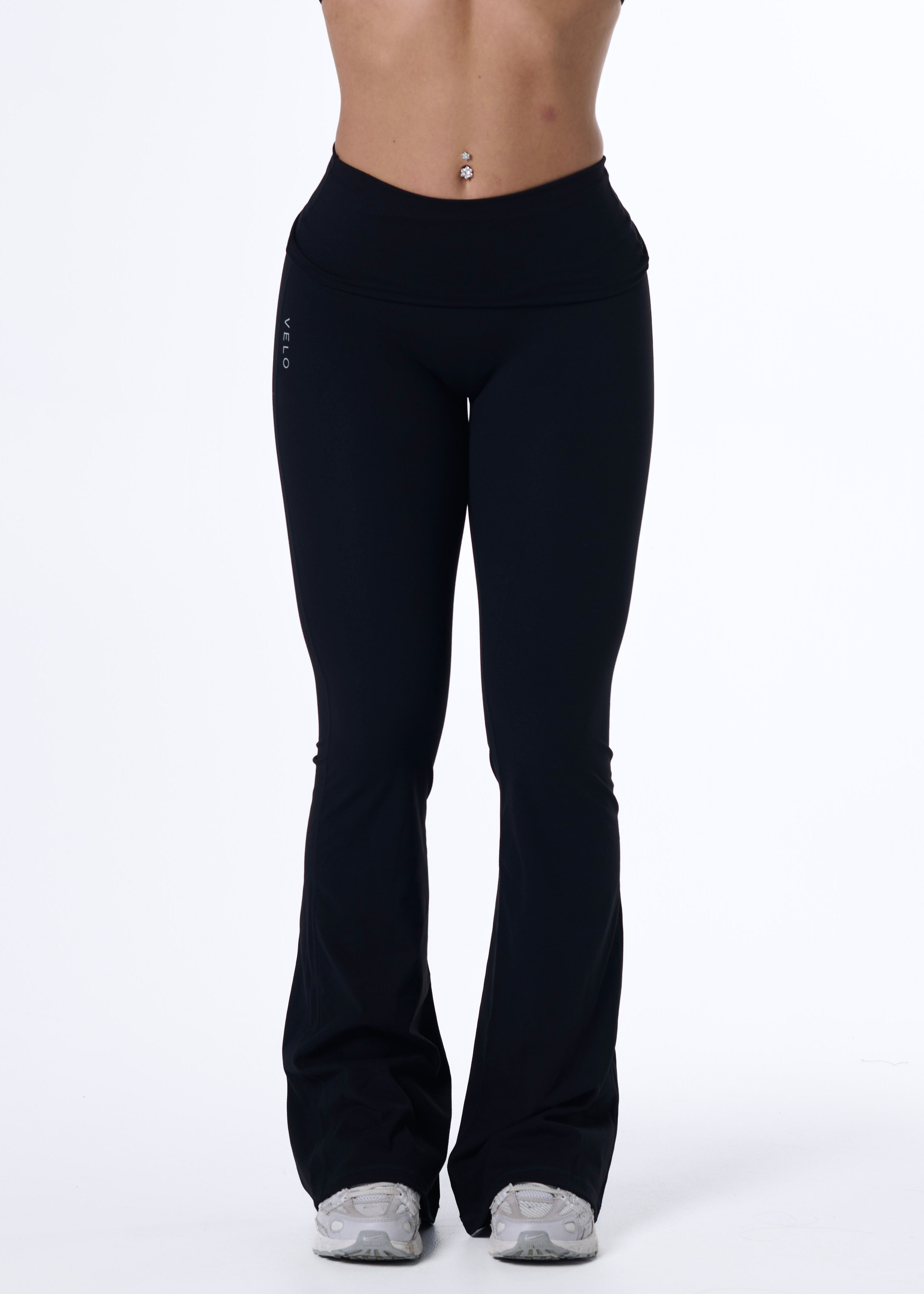 FORM FOLD OVER FLARES - BLACK