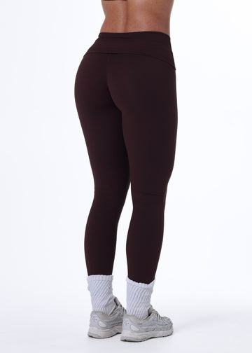 FORM FOLD OVER LEGGINGS - ESPRESSO