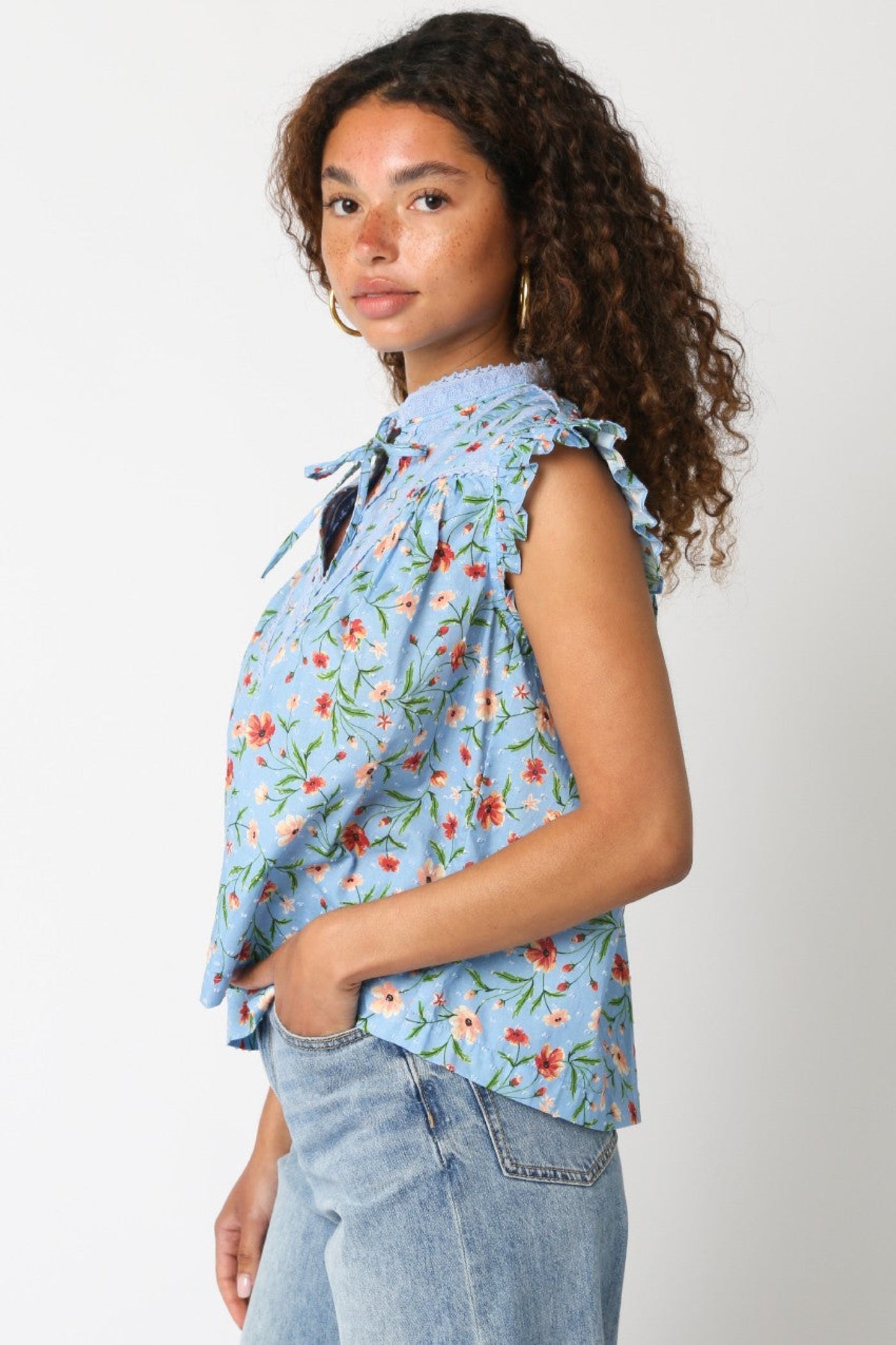 AYLEN COTTON FLORAL TOP
