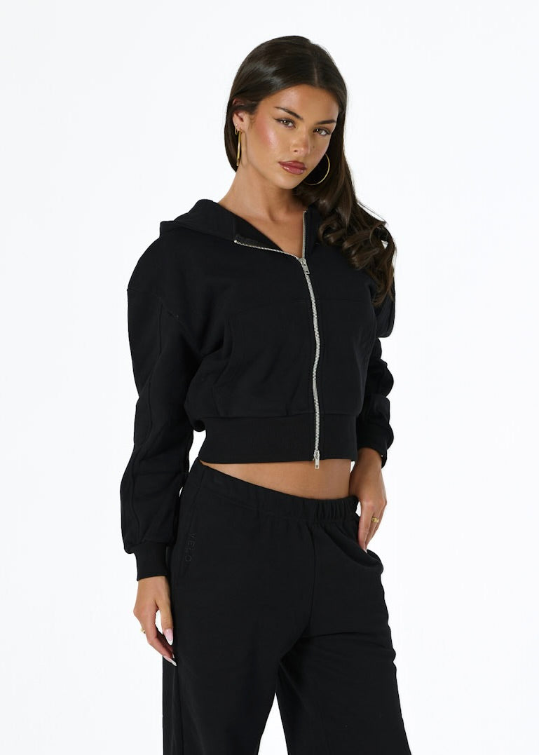 COMFORT ZIP HOODIE - BLACK