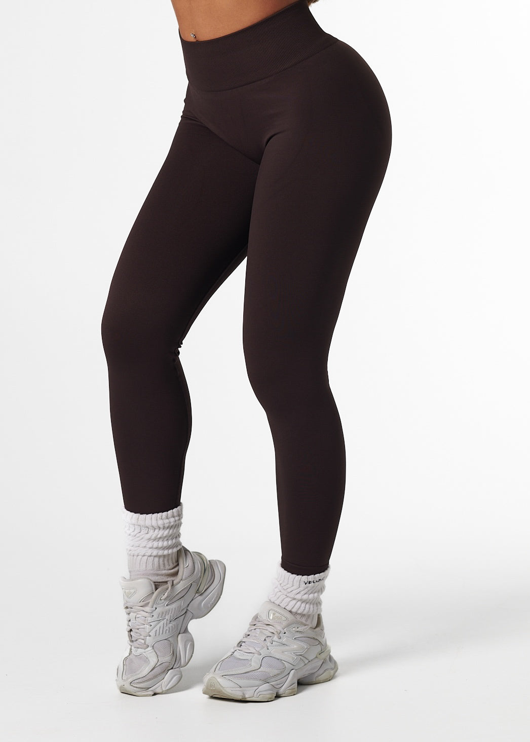 SIGNATURE SCRUNCH LEGGINGS - ESPRESSO
