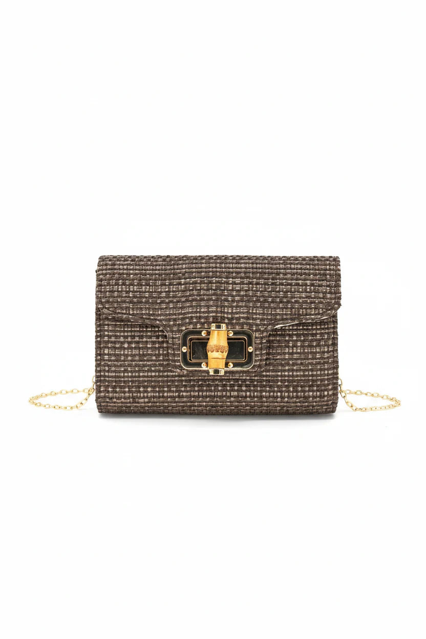 STACY STRAW CLUTCH