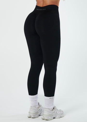 LUXE SCRUNCH LEGGINGS - BLACK