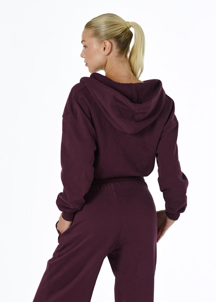 COMFORT ZIP HOODIE - PLUM