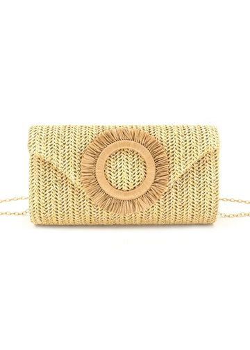 DEMI ENVELOPE WOVEN CLUTCH