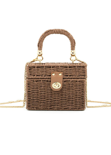 MIMI WOVEN BOX BAG