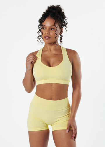 SIGNATURE SPORT BRA - LEMON SORBET