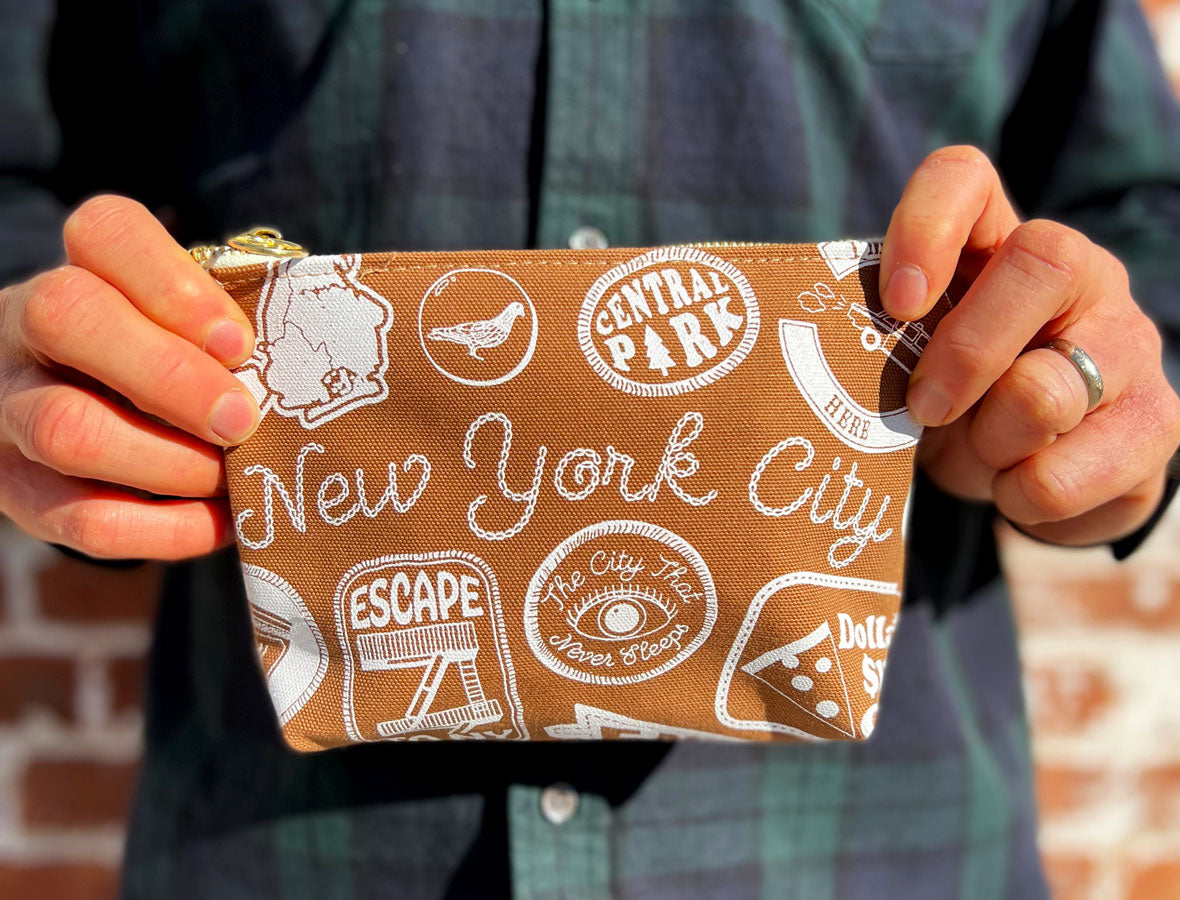 New York City Pins & Patches Zipped Pouch