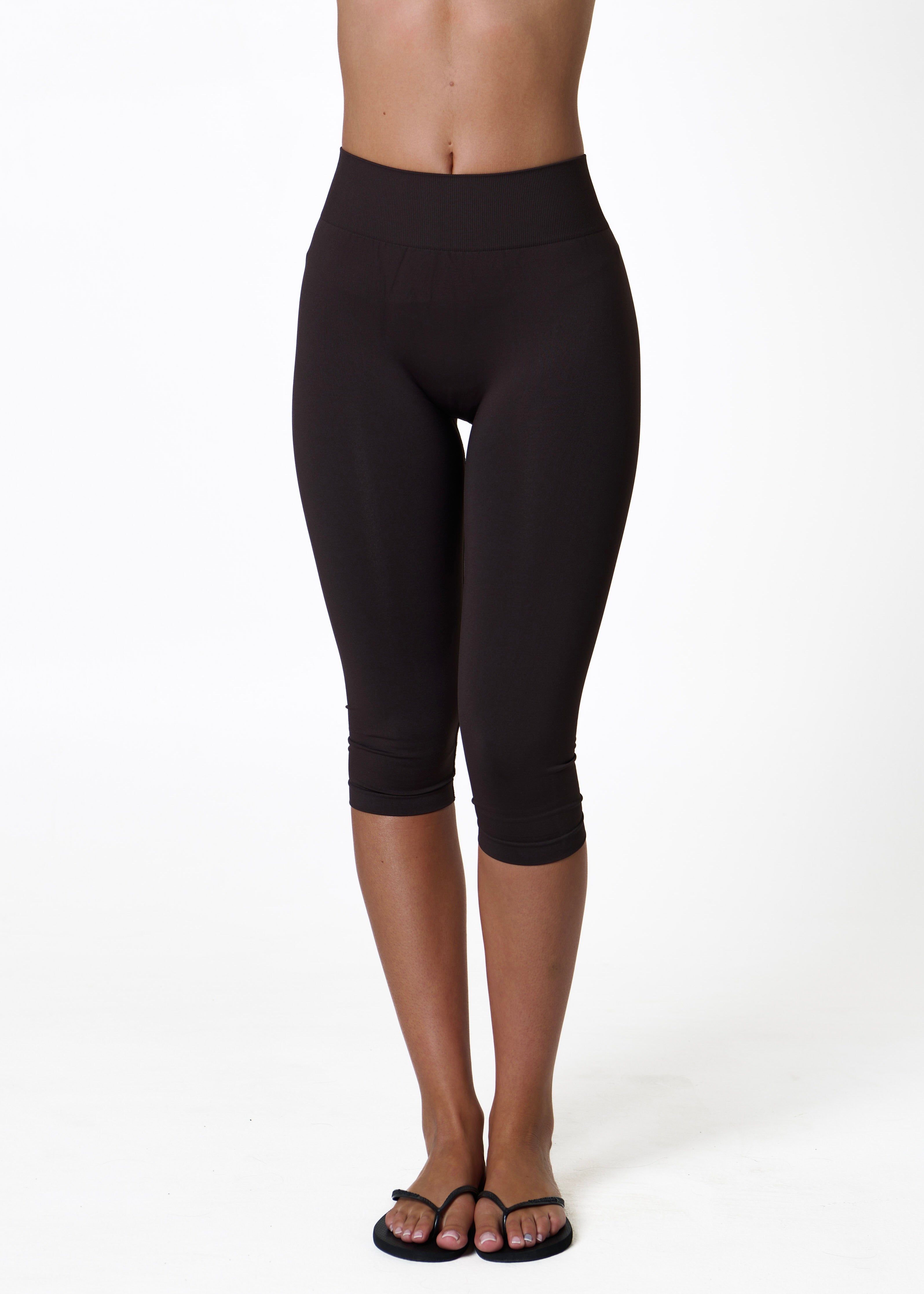 SILHOUETTE SCRUNCH CAPRIS - ESPRESSO