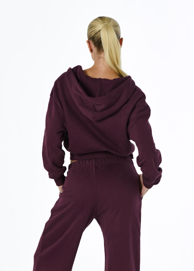 COMFORT ZIP HOODIE - PLUM