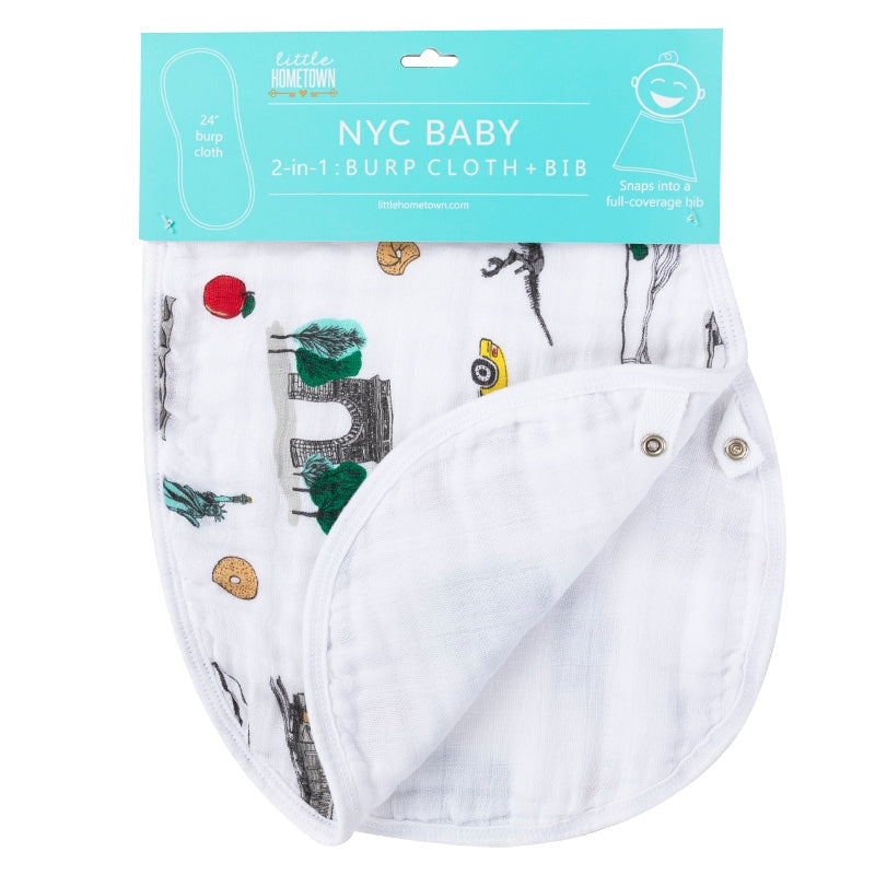 New York City Burp Cloth / Bib Combo