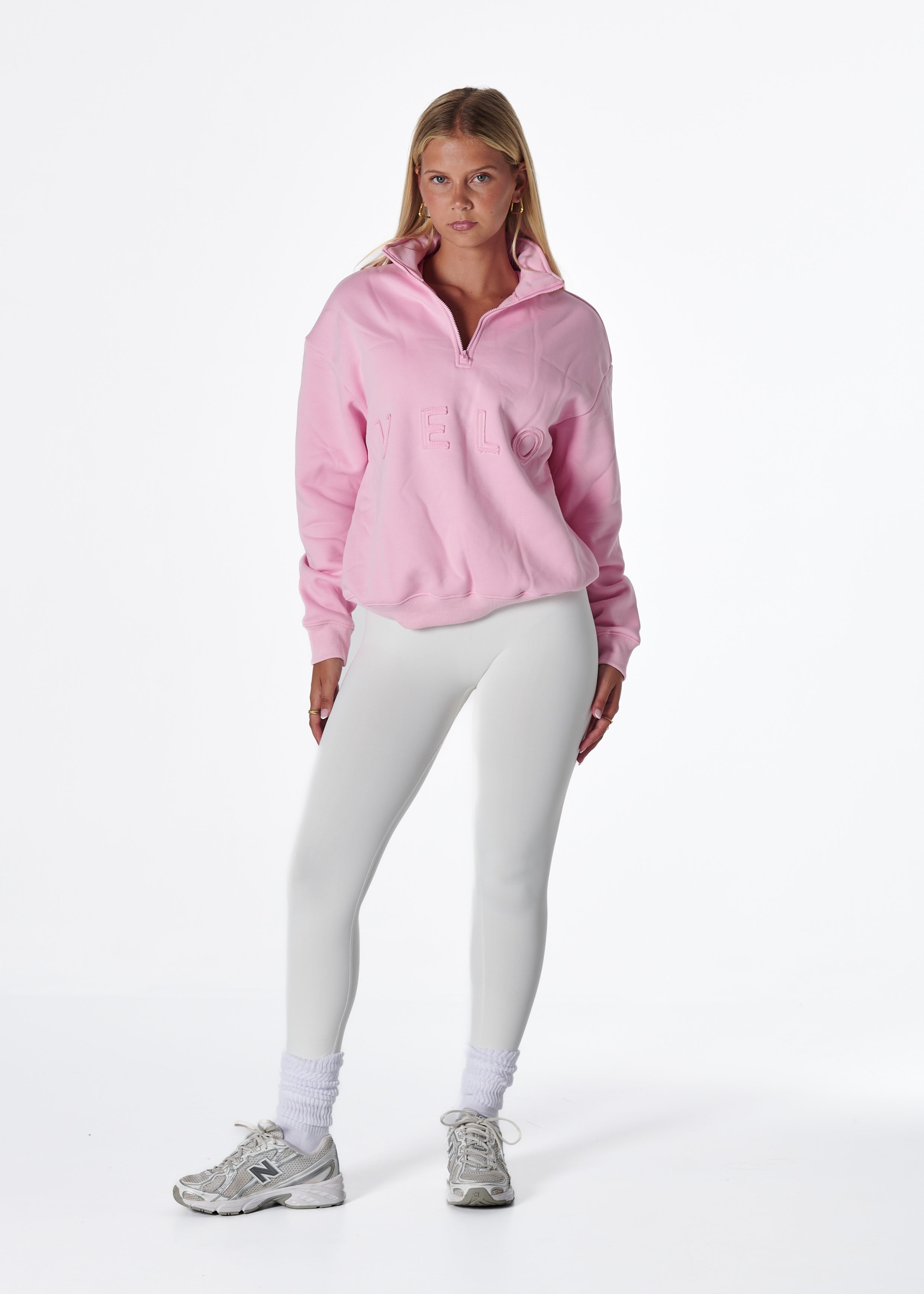 VELO FLEECE QUARTER ZIP - STRAWBERRY