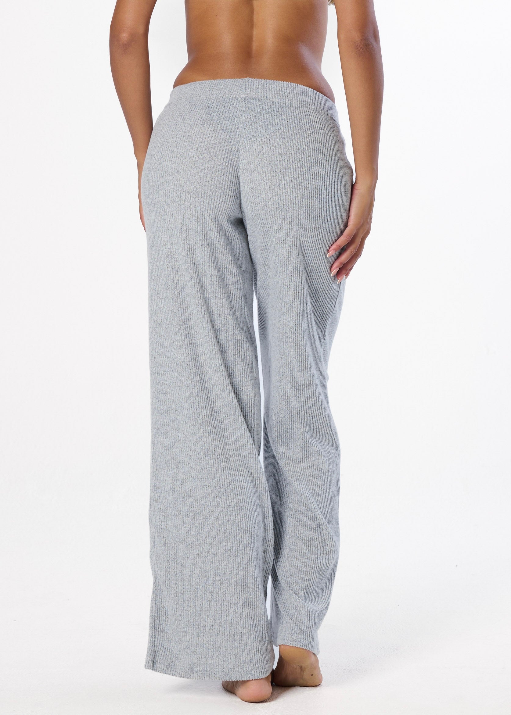 KNIT LOUNGE BOTTOMS - GREY