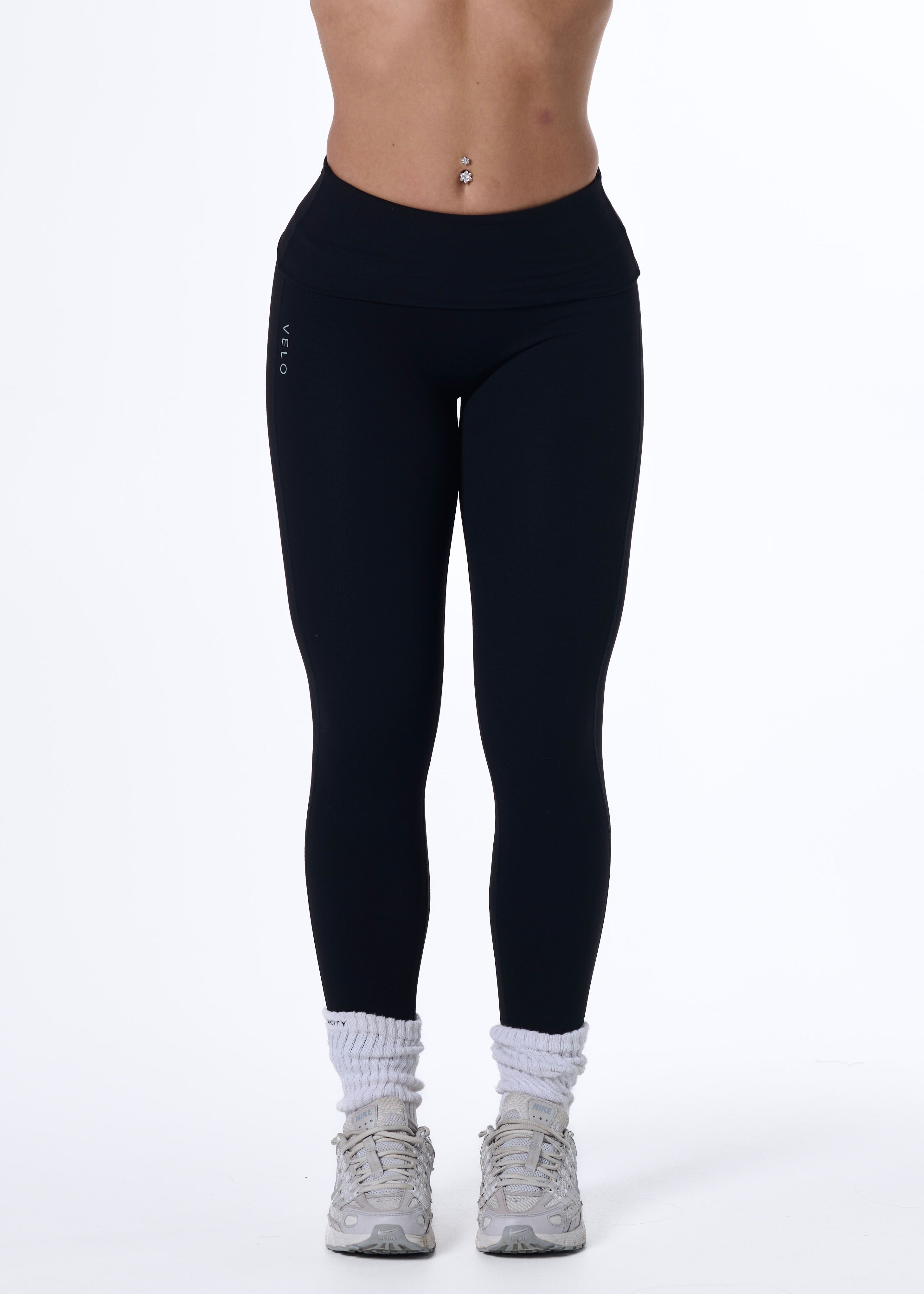 FORM FOLD OVER LEGGINGS - BLACK