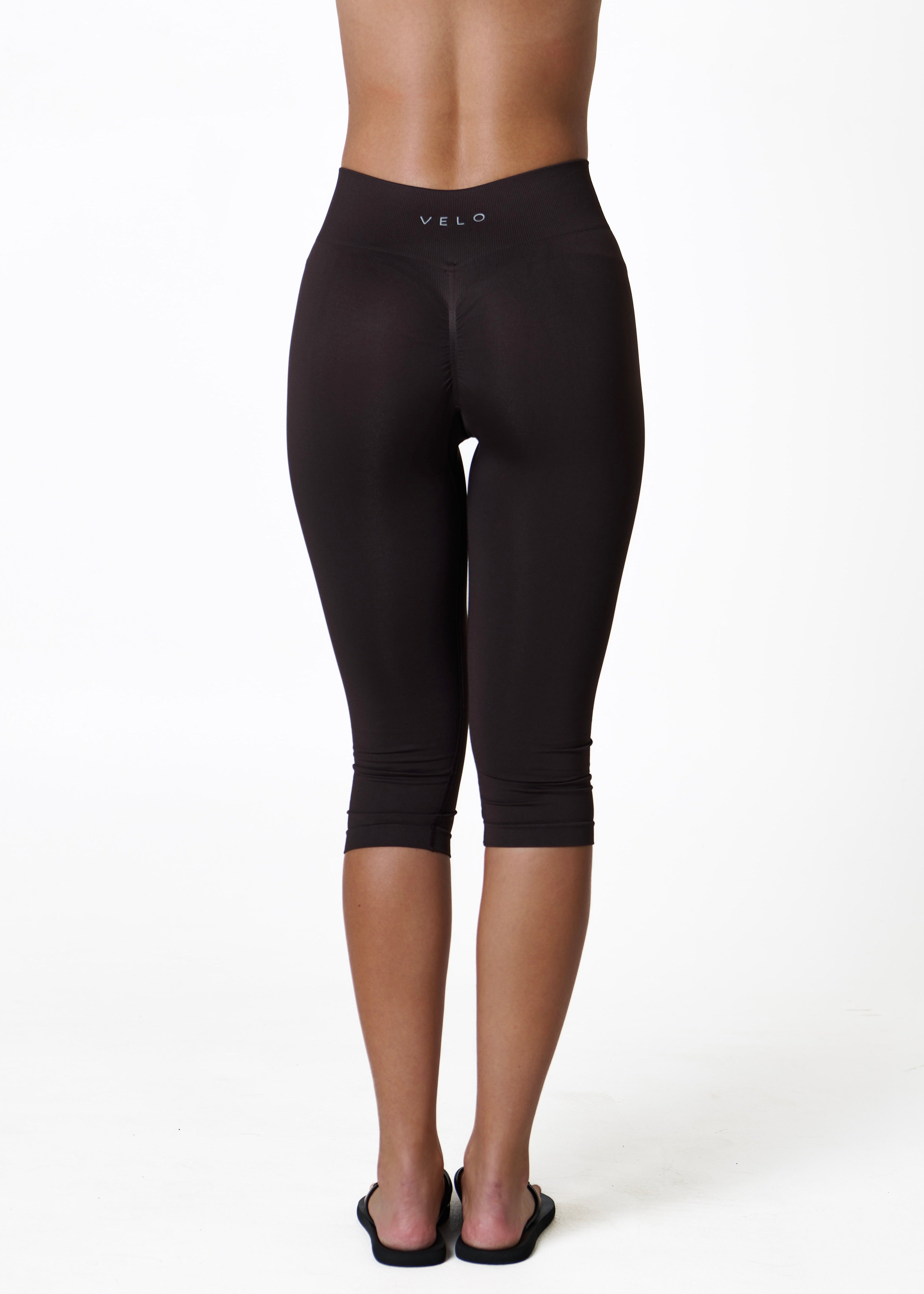 SILHOUETTE SCRUNCH CAPRIS - ESPRESSO