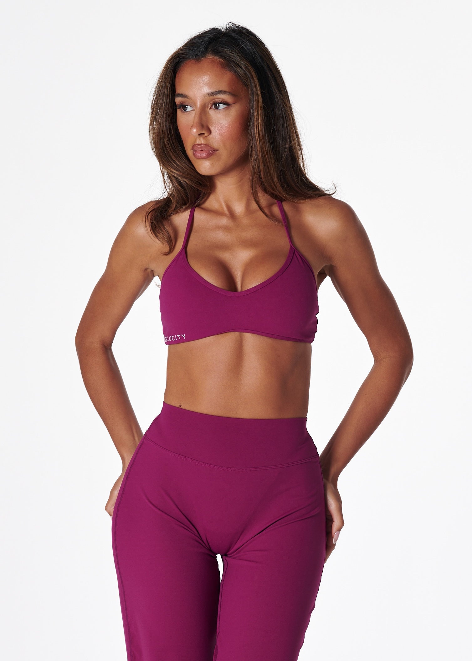 FORM HALTER BRA - BERRY