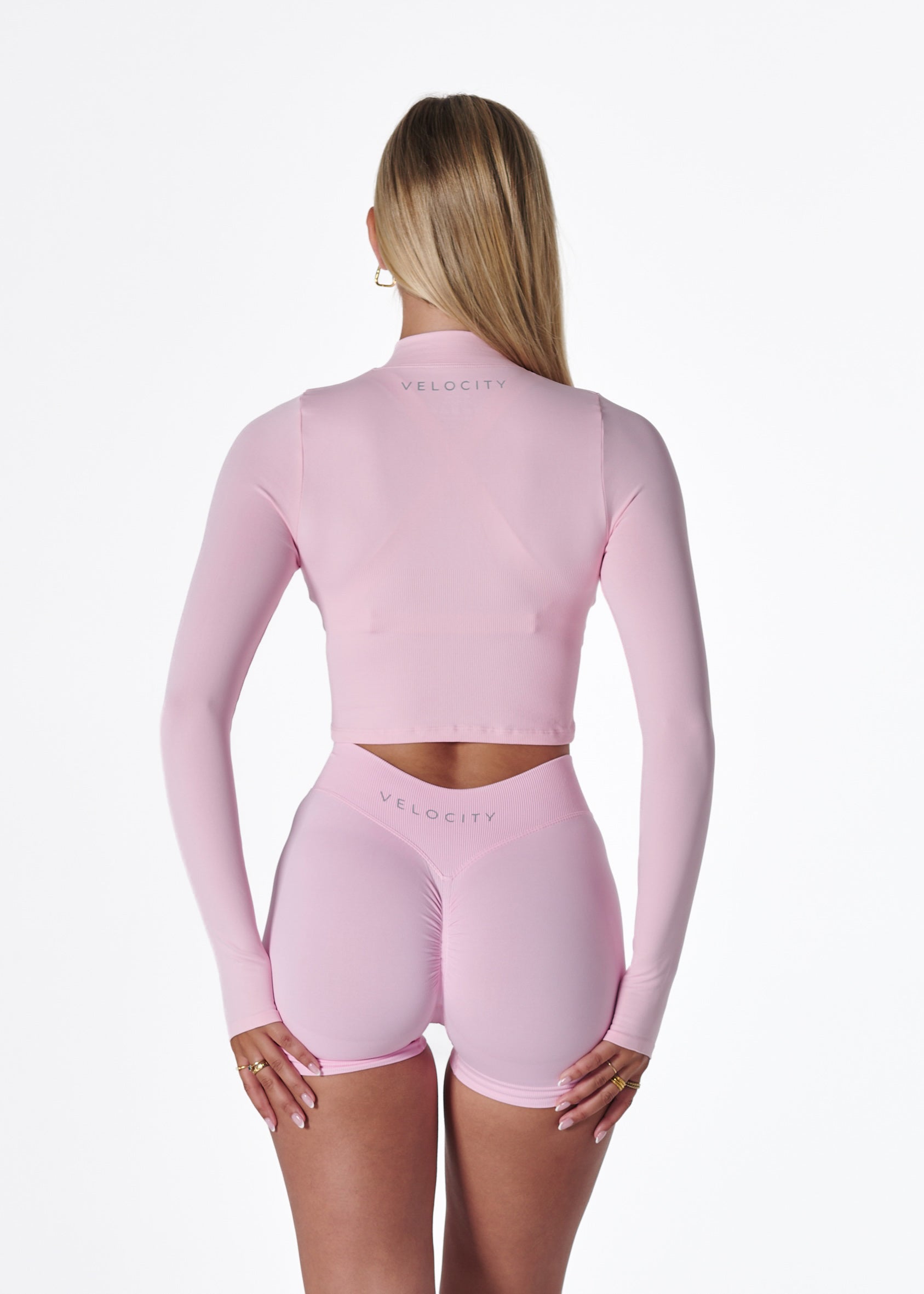 SIGNATURE SEAMLESS ZIP - STRAWBERRY