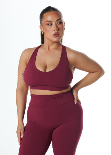 SERENE SUPPORT BRA - CRANBERRY