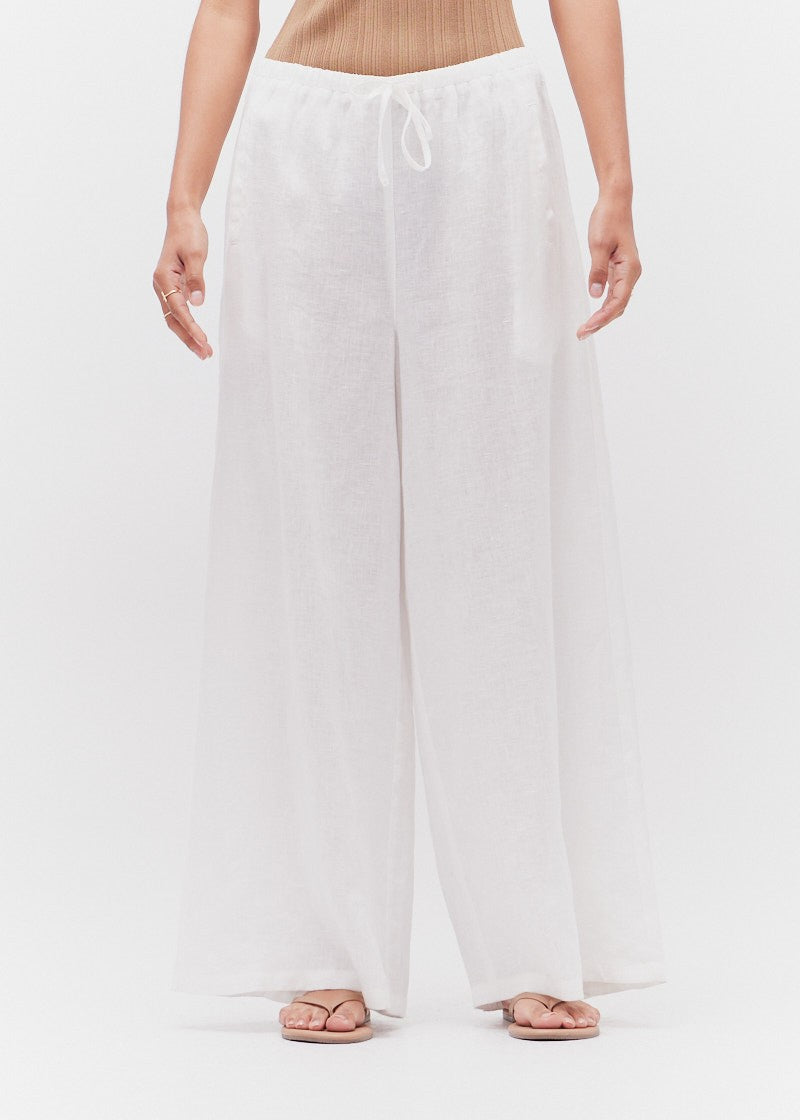 JACKIE WIDE-LEG LINEN PANTS