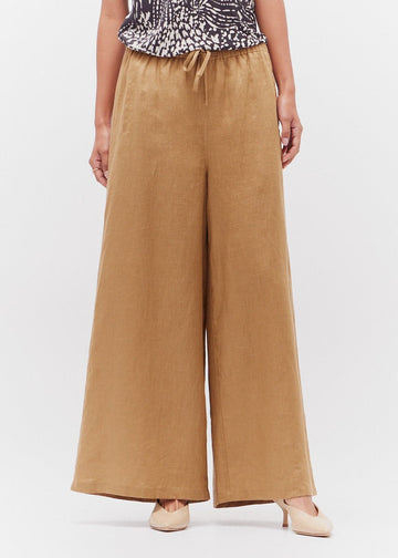 JACKIE WIDE-LEG LINEN PANTS