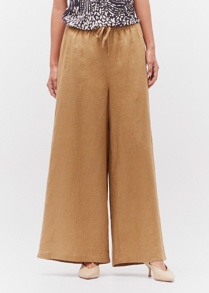 JACKIE WIDE-LEG LINEN PANTS