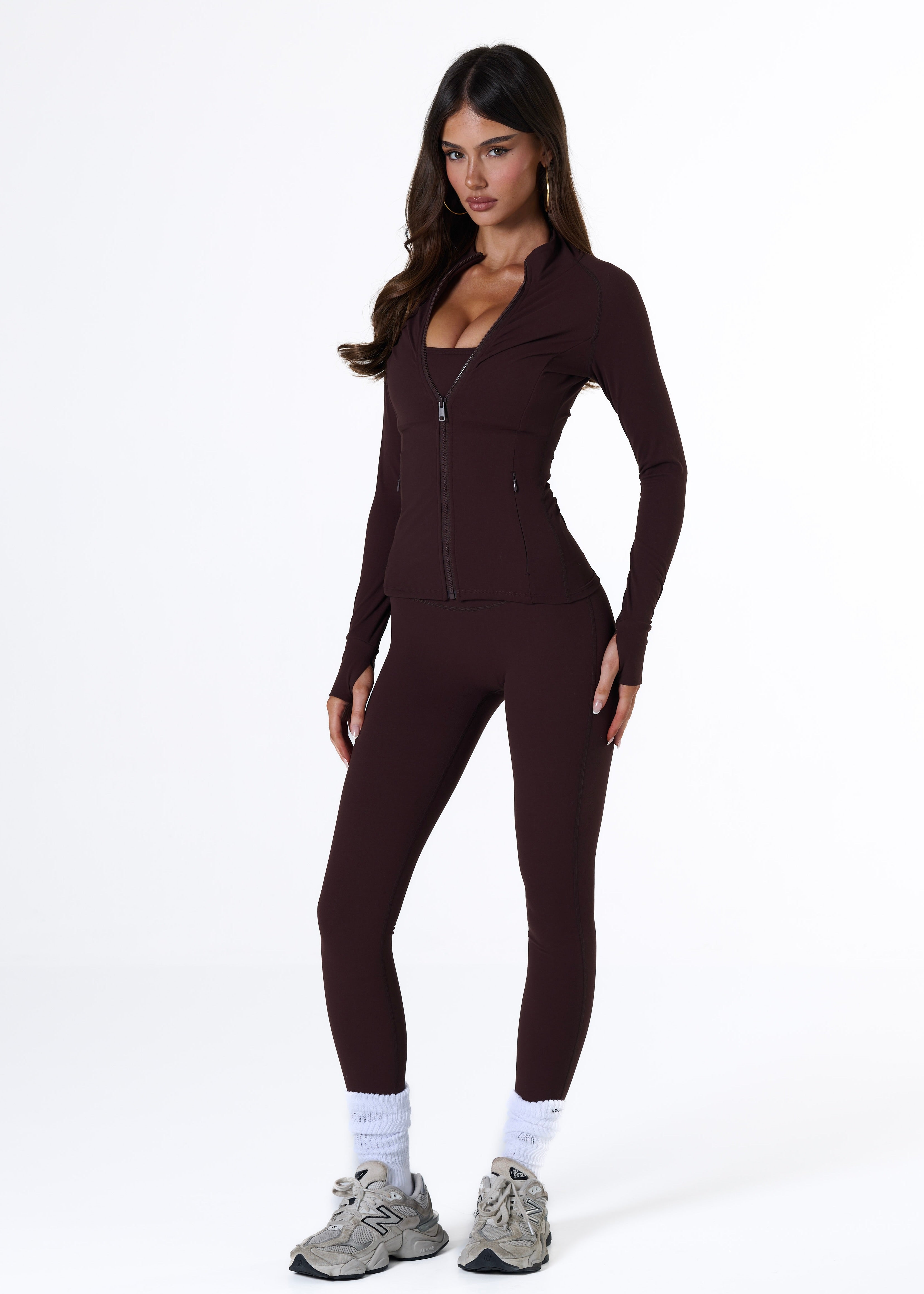 FORM FIGURE JACKET - ESPRESSO