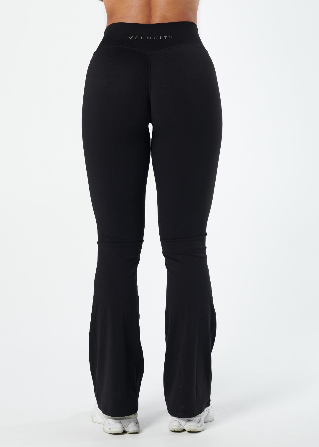 SERENE INVISIBLE SCRUNCH FLARES - BLACK