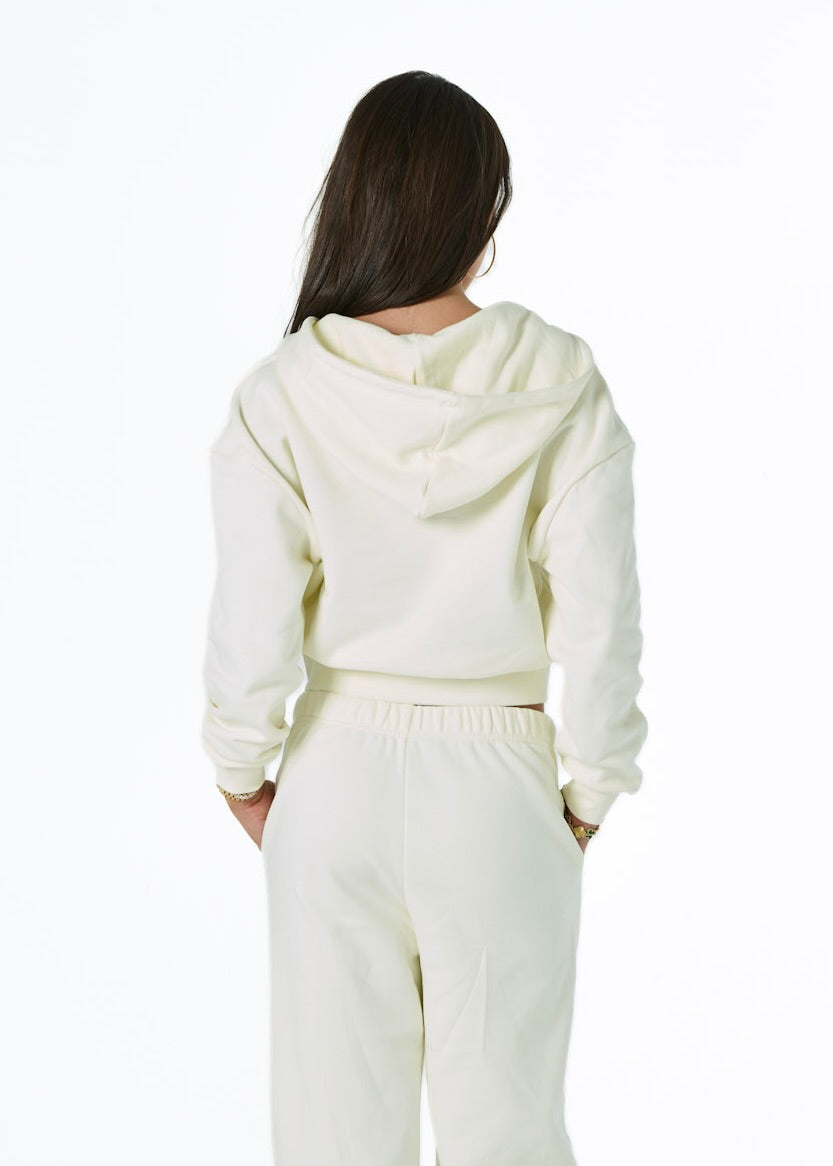 COMFORT ZIP HOODIE - VANILLA