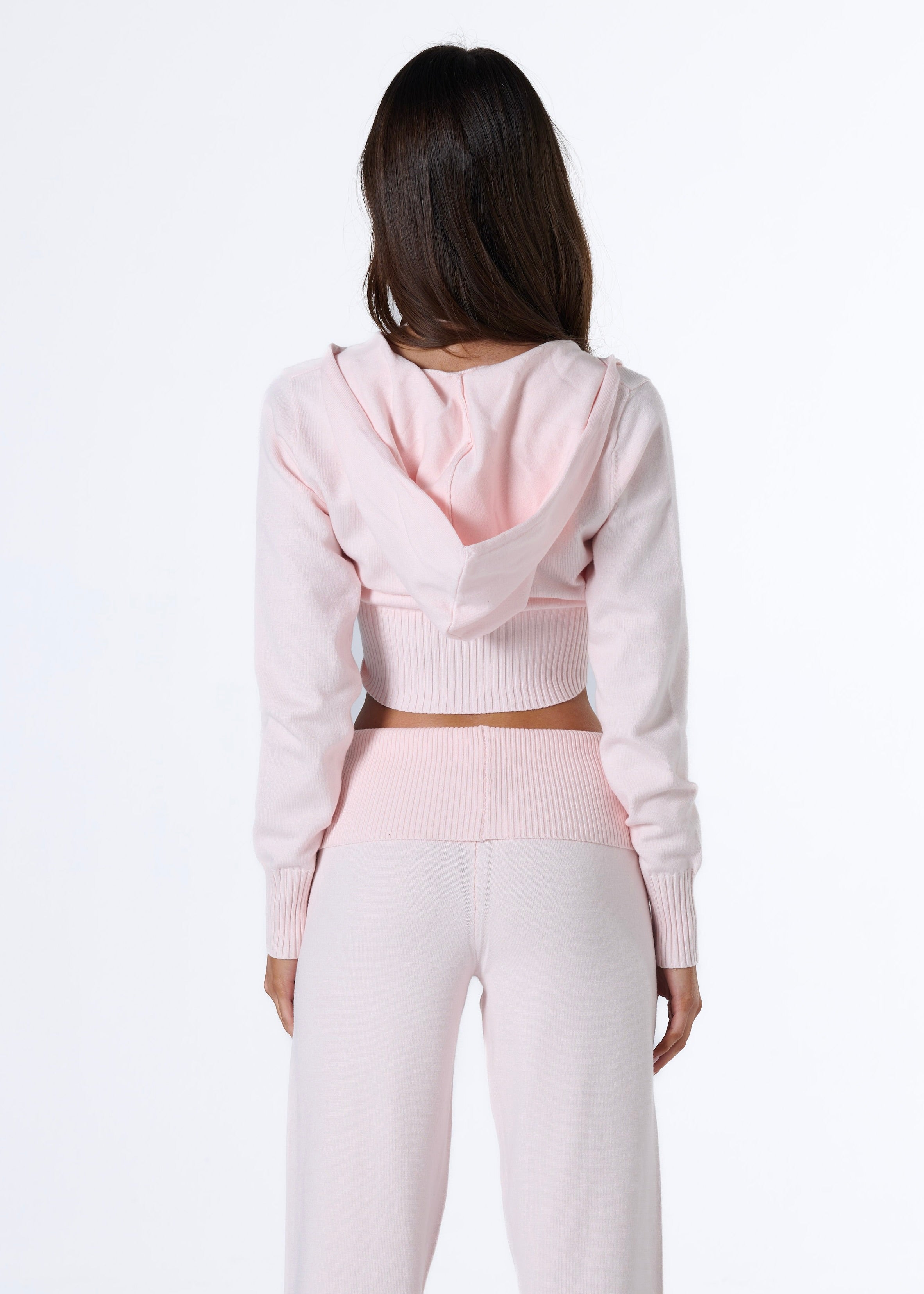 OFF DUTY CROP ZIP - STRAWBERRY MILK