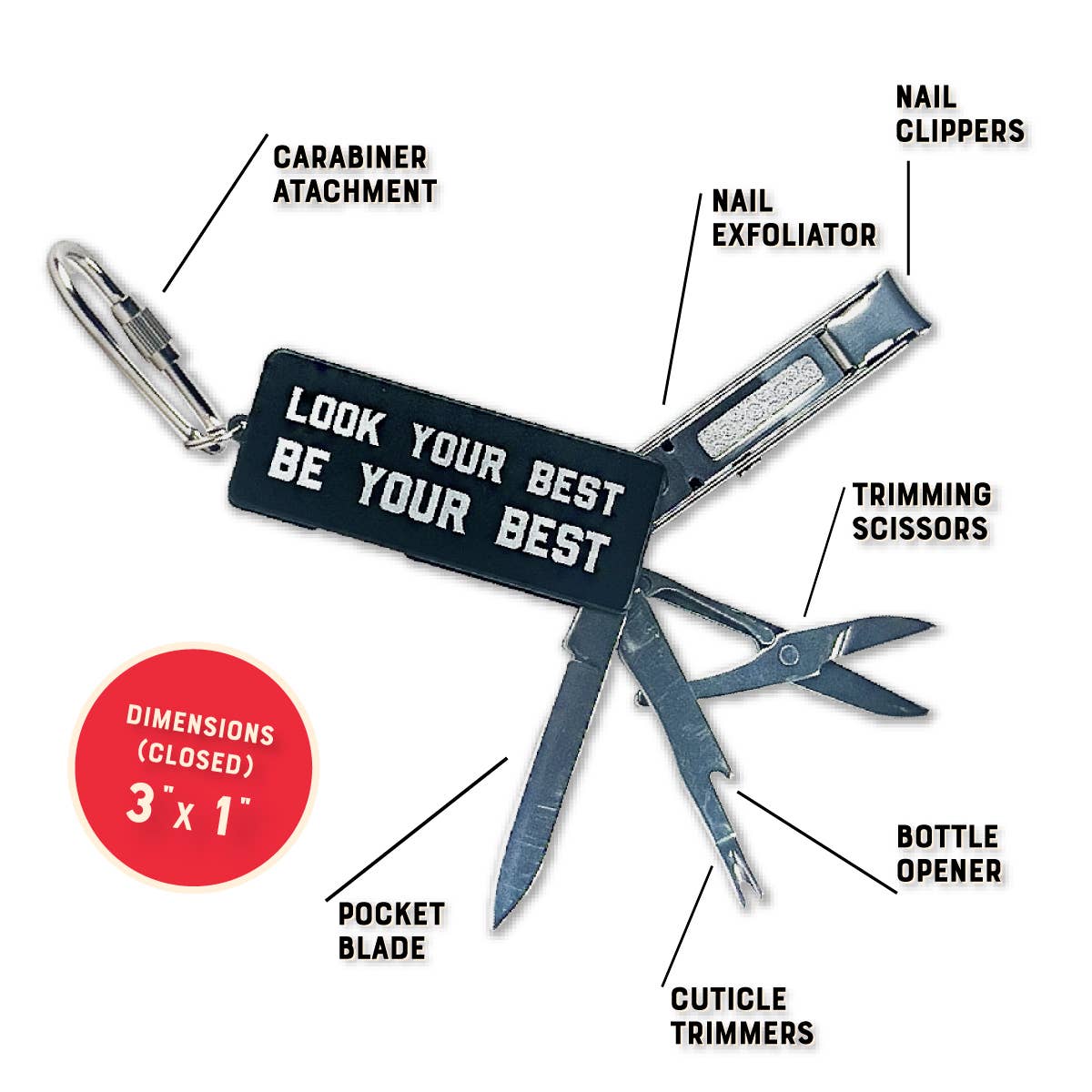 the Dapper Gent Men's Keychain Manicure Kit