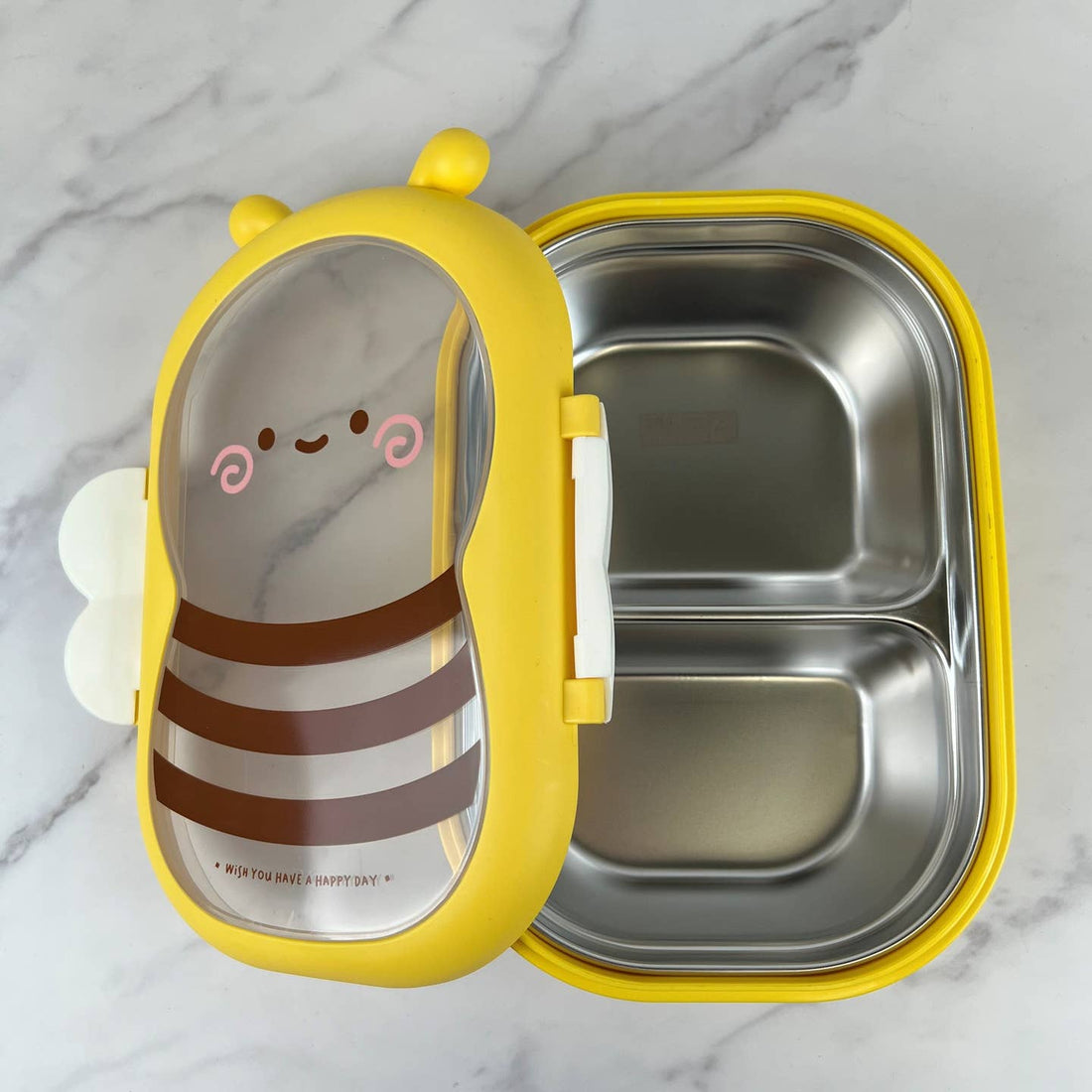 Honey Bee Lunch Box with Stainless Steel Interior Lining