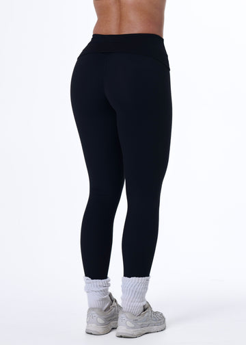 FORM FOLD OVER LEGGINGS - BLACK