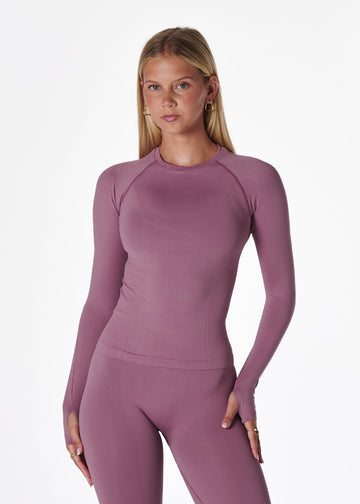 SILHOUETTE FITTED LONG SLEEVE - CINNAMON