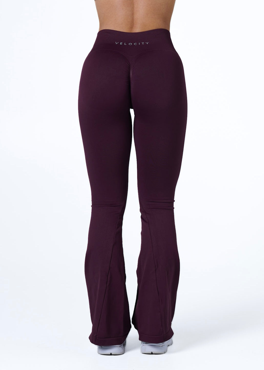 SIGNATURE SCRUNCH FLARES - PLUM