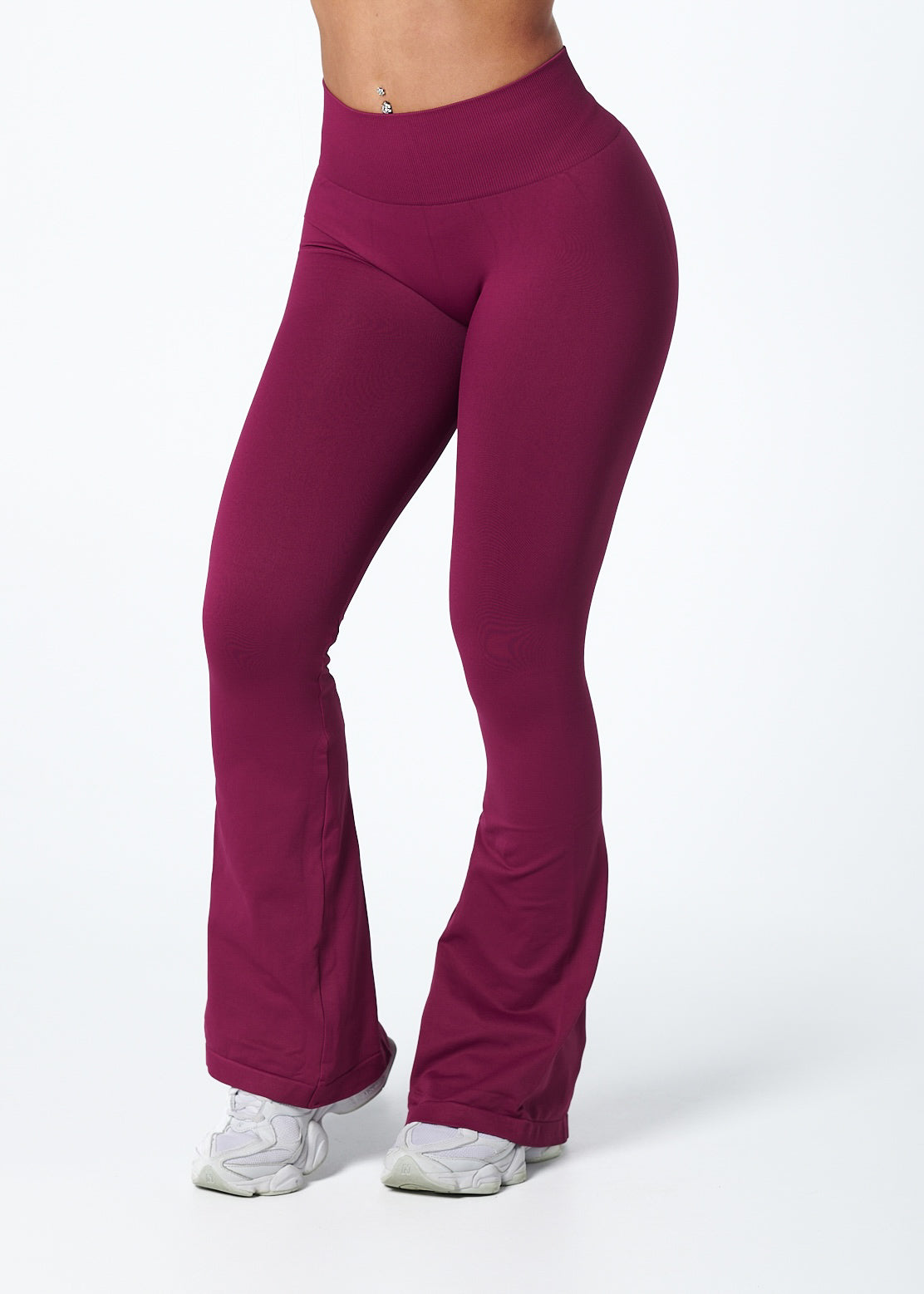 SIGNATURE SCRUNCH FLARES - BERRY