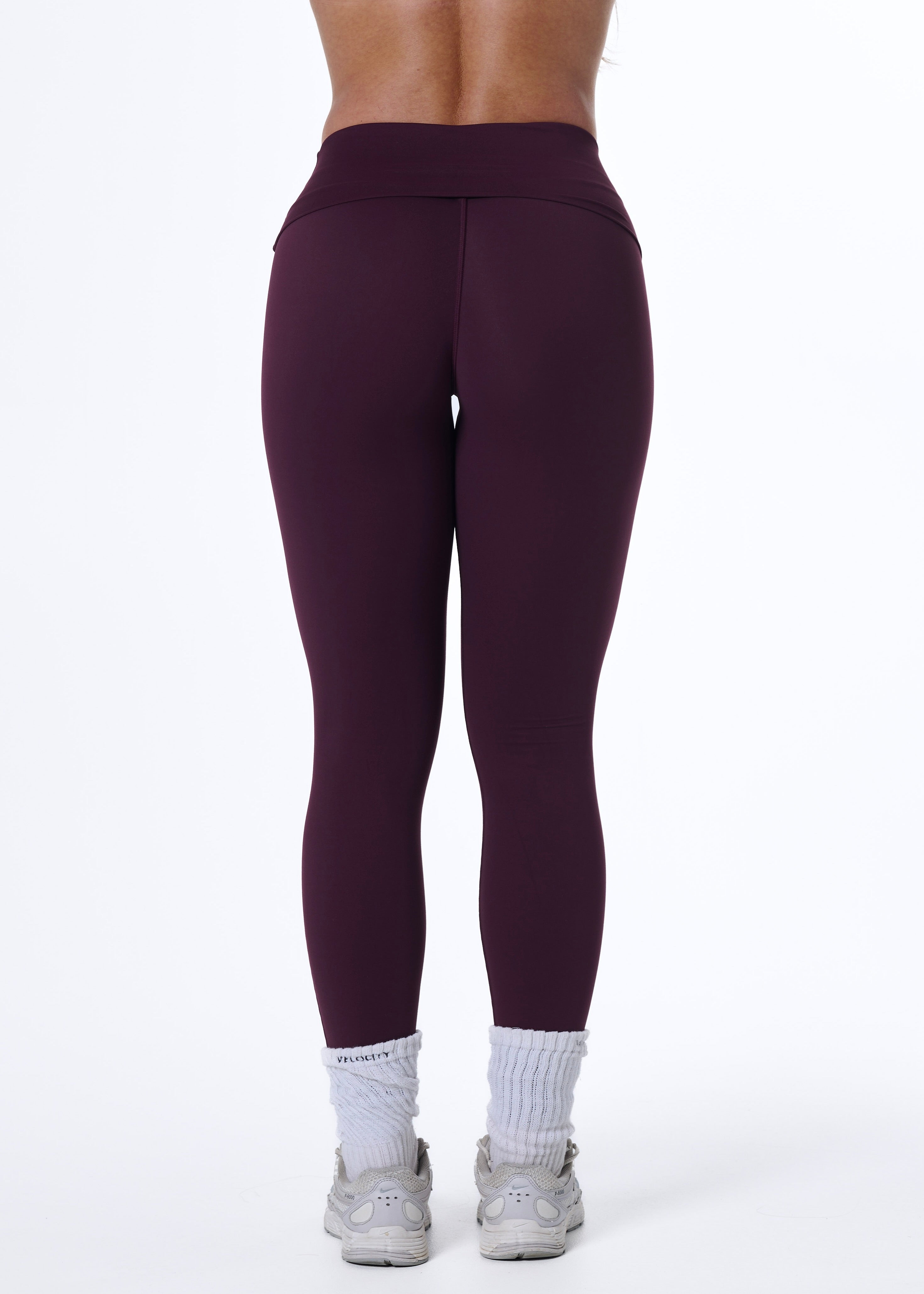 FORM FOLD OVER LEGGINGS - PLUM