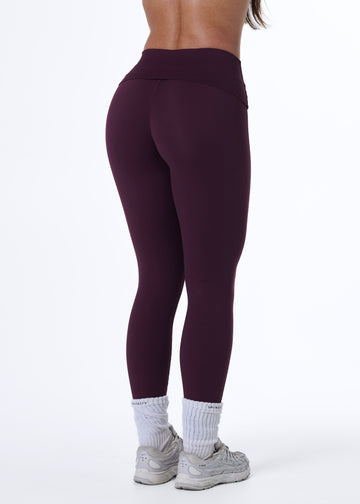 FORM FOLD OVER LEGGINGS - PLUM