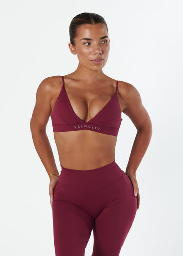 SERENE TRIANGLE BRA - CRANBERRY