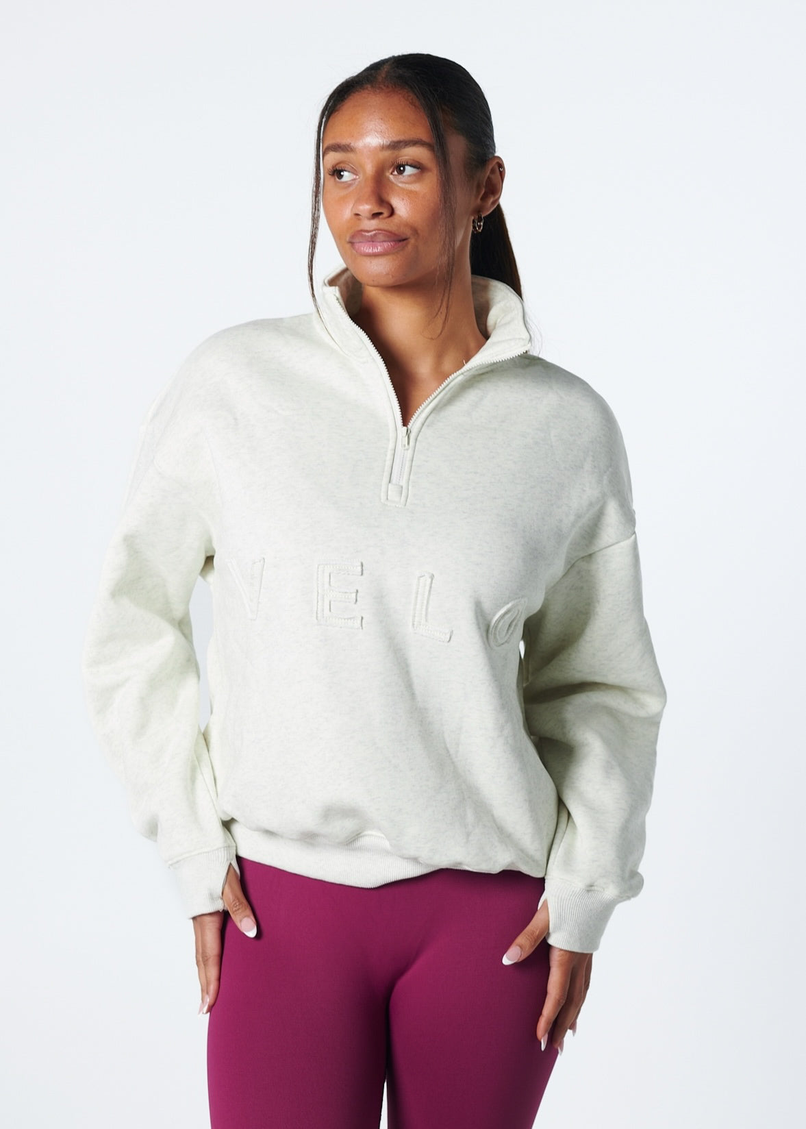 VELO FLEECE QUARTER ZIP - GREY