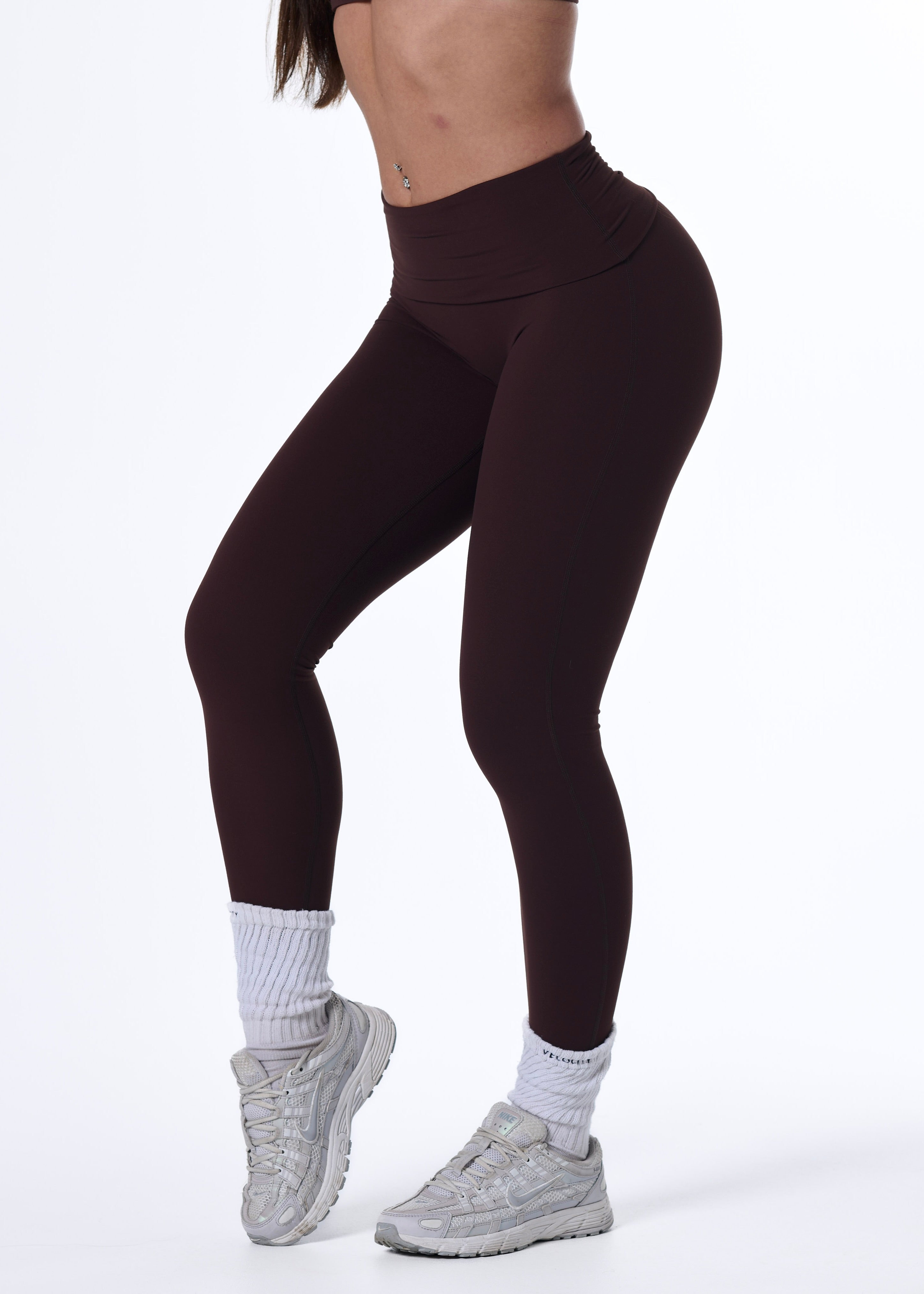 FORM FOLD OVER LEGGINGS - ESPRESSO