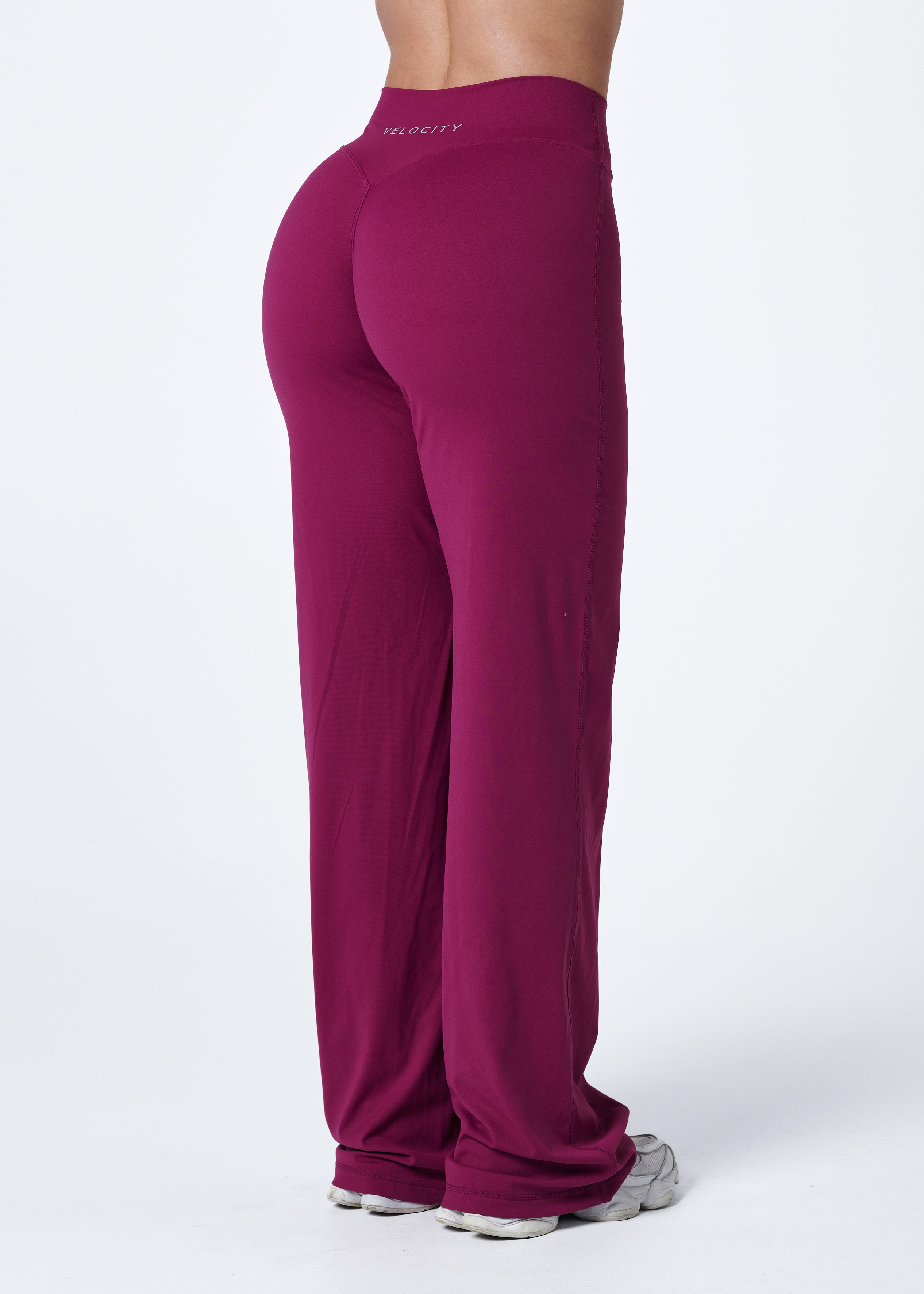 FORM STRAIGHT LEG PANTS - BERRY